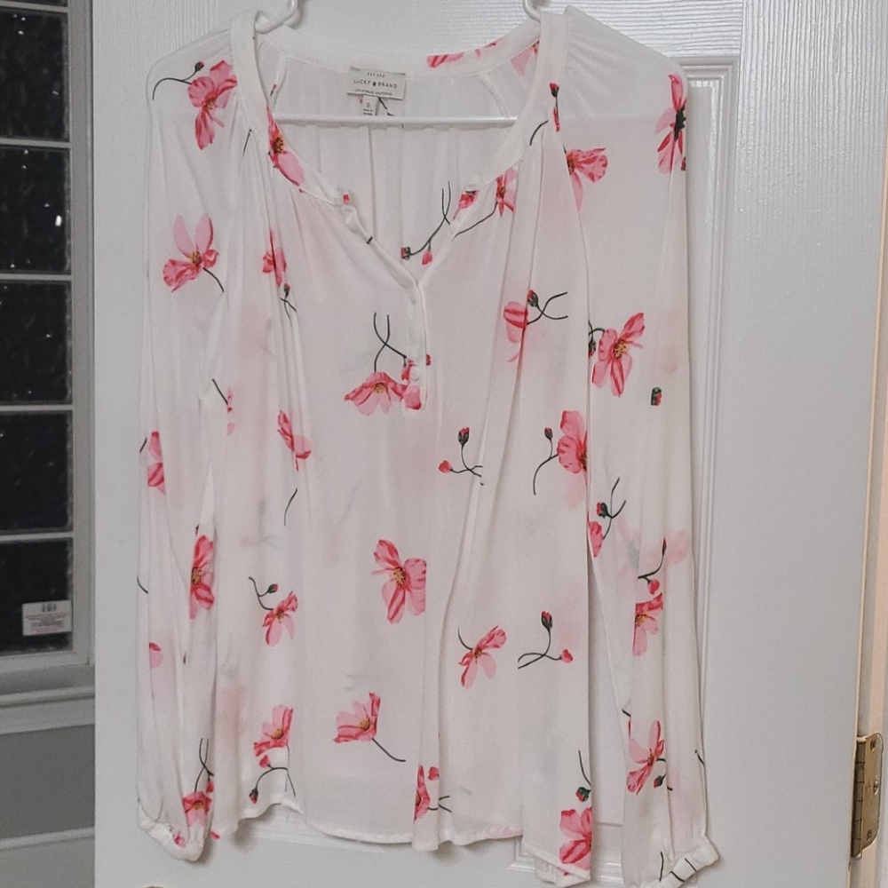 Lucky Brand floral popover shirt